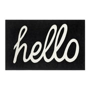 ASEIDFNSA Hello Sign Doormat Welcome Mat Funny Cute Doormat Door Mat Welcome Friends Doormat Funny Doormat New Home Door Mat Black And Gray Are Stain Bathroom Non Slip Thick Soft Bath Rug Set White